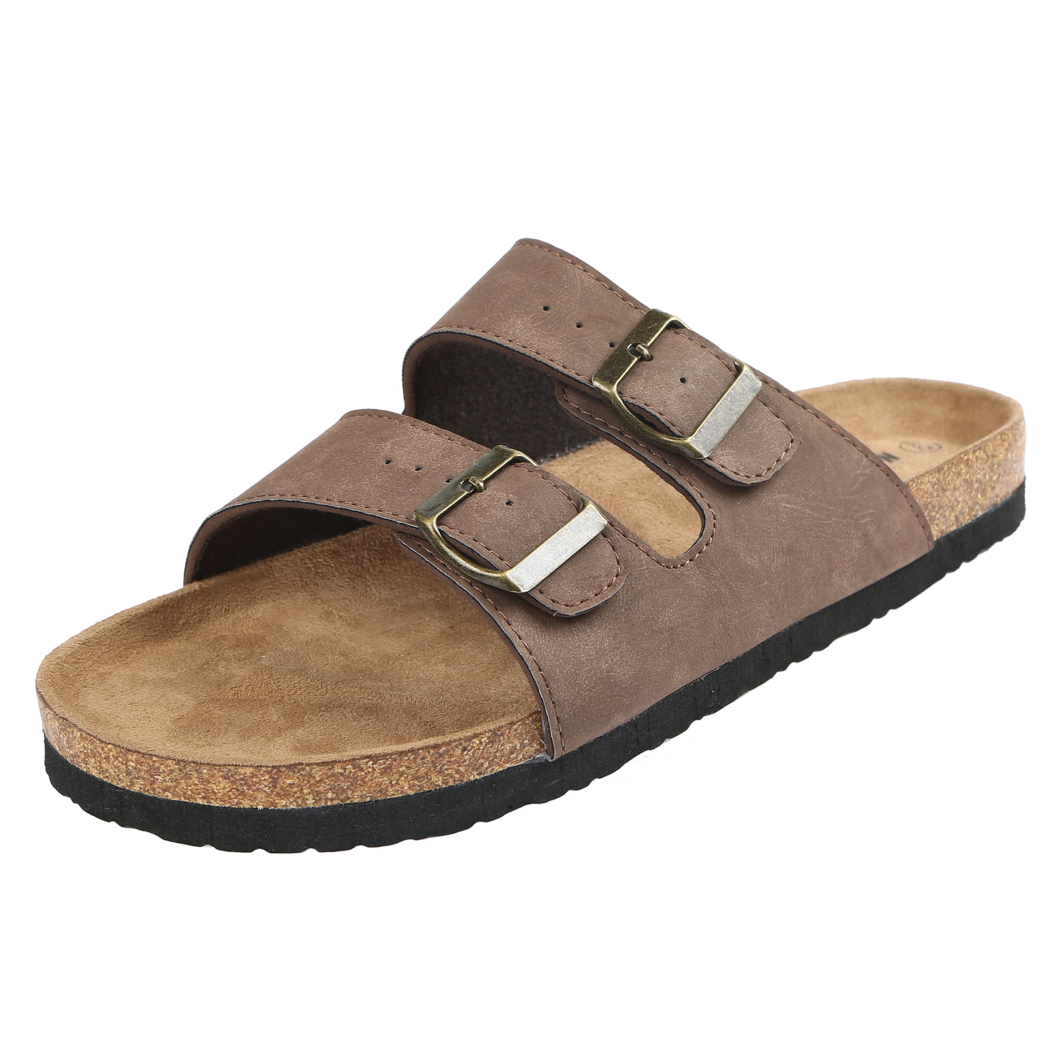 men's two strap leather sandals