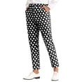 thumbnail image 4 of INSPIRE CHIC Polka Dots Printed Pants for Men's Regular Fit Flat Front Trousers Black 30, 4 of 4