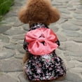 thumbnail image 3 of Ropa de Kimono Bowknot ropa de vestir para mascotas ropa para gatos perros XS Negro jinwen Kimono de mascotas, 3 of 8
