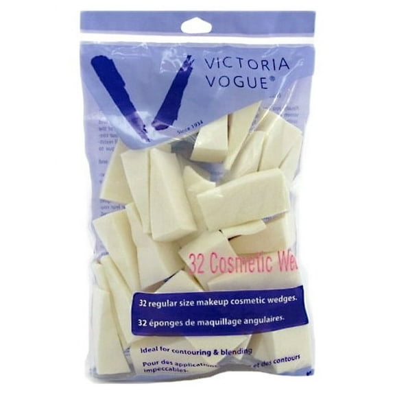 Victoria Vogue Cosmetic Wedges Latex, Regular Size, 32 Ea, 2 Pack