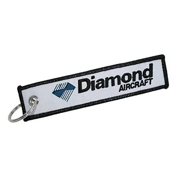 Diamond Aircraft - Pilot Aviation Keychain - Woven Key Tag - Aircraft Airplane Diamond