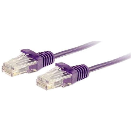 UPC: 0757120011828 | C2G 01182 Cat6 Slim Cable – Snagless Unshielded Slim Ethernet Network Patch Cable  Purple (5 Feet  1.52 Meters)