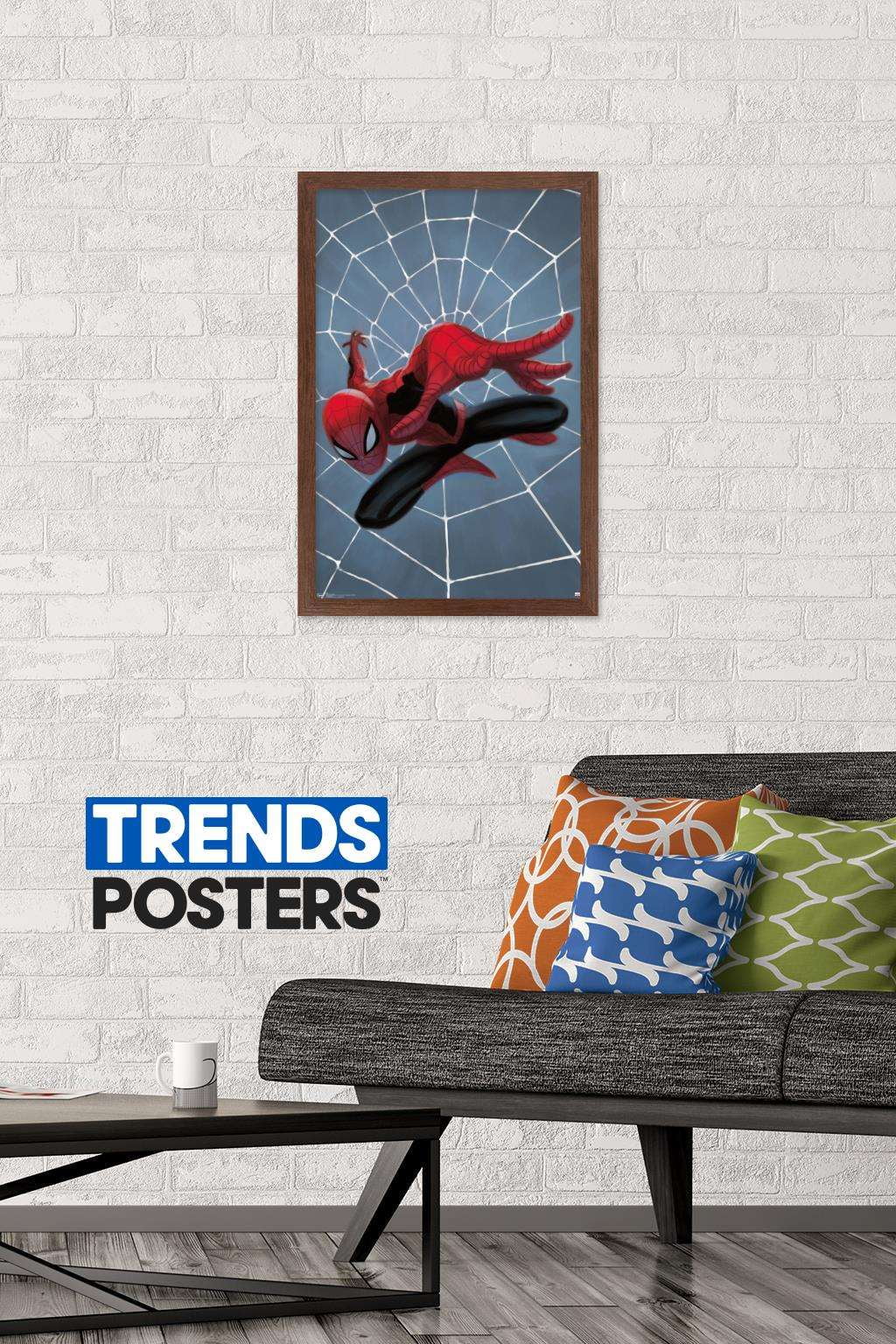 Marvel Comics - Spider-Man - Minimalist Wall Poster, 14.725" x 22.375", Framed