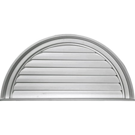32 W X 16 H X 2 1 4 P Half Round Gable Vent Louver Non