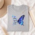 thumbnail image 3 of Jollimate Always Give Her Wings to Fly Shirt, Blue Butterfly Graphic Tee, Inspirational Gift for Women, 3 of 6