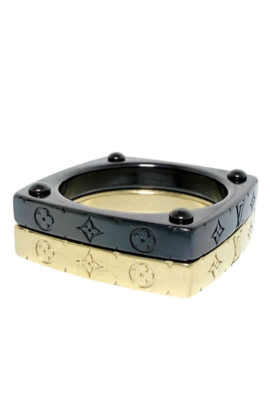 Pre-Owned Louis Vuitton Men's Ring, Monogram Bold Set, Size 21