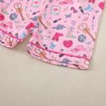 thumbnail image 6 of WOYY Girls Sleepwear Cute Short Sleeve Button Top Shorts Loungewear Set Fashion Baby Clothes, Sizes 18-24 Months, 6 of 7