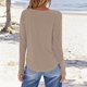 thumbnail image 5 of Sudaderas con capucha para mujer,Camiseta Fallow para mujer, cuello redondo, manga larga, informal, poliéster, cómoda para uso diario, ideal para el hogar y el trabajo, sopatenor, 5 of 9