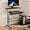Black, variant on Standing Desk Adjustable Height and Angle, Computer Laptop Desk Home Office Workstation Sit Standup Desk, Portable Rolling Desk with Wheels of 6, with Mouse PC Tower Desktop Tray, Black