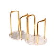 thumbnail image 2 of Soporte Desechable para Vasos – Organizador de Vasos de Acrílico para Encimera con Asa de Metal, Dispensador Invertido de Vasos para Café o Té que Ahorra Espacio, Color Dorado, Adecuado para Vasos, 2 of 6