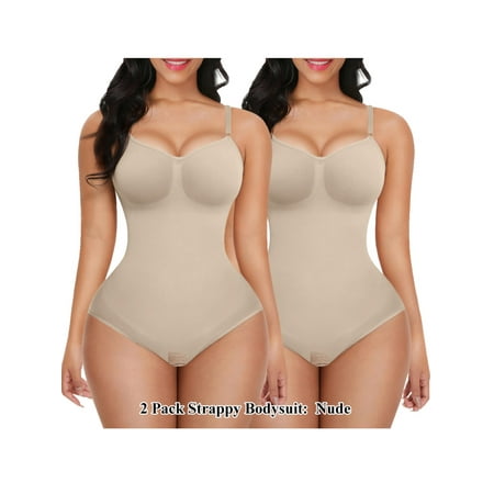 

DYMADE Womens Button Tummy Control One-Piece Bodysuit Corset Bust Push Up Bondage Full Slip Underwear