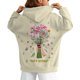 thumbnail image 1 of Gift Giving Sudadera con capucha Lux de gran tamaño en gris jaspeado, 2024 Sudadera con capucha para regalar para mujer 2024 Linda sudadera de muy buen gusto Jersey de manga Tops Caqui L, 1 of 5