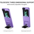 thumbnail image 5 of for Samsung Galaxy Flip5 Case, [Snug Touch Matte ] Military Grade Shockproof Protective Phone Case with Kickstand for Samsung Galaxy Flip 5 LTT Purple, 5 of 18