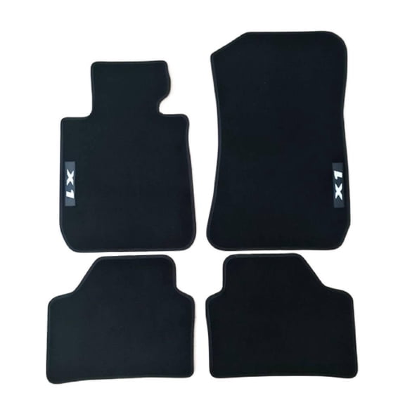 Car Floor Mats Velour For BMW X1 Waterproof Black Carpet Auto Liners