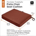 thumbnail image 3 of Classic Accessories Montlake FadeSafe Water-Resistant Patio Chair Seat Cushion, 21 x 19 x 3 inch, Heather Henna, 3 of 10