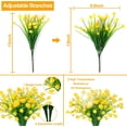 thumbnail image 3 of 12Pcs Corn Flower Artificial Flowers Outdoor UV Resistant Fake Flowers,Faux Plastic Flower Greenery Shrubs Plants for Cemetery Indoor Planter Home Garden Window Box Porch Summer Decor(White), 3 of 5
