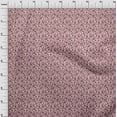 thumbnail image 3 of oneOone Silk Tabby Fabric Leaves & Floral Block Printed Fabric 1 Yard 42 Inch Wide, 3 of 4