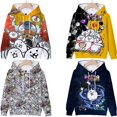 thumbnail image 2 of Sudadera con capucha del juego de dibujos animados The Battle Cats para niños, ropa de abrigo informal para niños, sudaderas para niñas kawaii, camisetas tipo pulóver, sudadera, 2 of 5