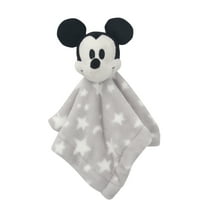 Lambs & Ivy Disney Baby Mickey Mouse Gray Stars Security Blanket/Lovey