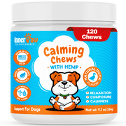 Inner Paw Calming Chews For Dogs - Behavioral Support For Anxiety - Stress & Hyperactivity Relief - Natural Dog Calming Aid - 120 Soft Chews