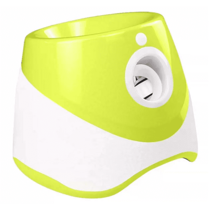 Automatic Dog Ball Launcher with 3 Distance Settings, Includes 3 Mini Tennis Balls(2lnches), Interactive Indoor Outdoor Dog Toy, ultiple Color Options, Light Green