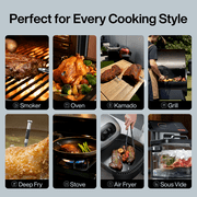 Typhur Sync Dual Pro Smart Wireless Meat Thermometer 3000 FT Sub-1G Enhanced Signal, WiFi Unlimited Range, 6 Sensor Probe