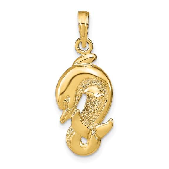 14k Dolphin Pendant K7718