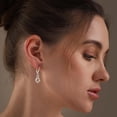 thumbnail image 2 of LeCalla 925 Sterling Silver Love Knot Drop Earrings | Classy Twist Knot Drop Dangle Earring, 2 of 6