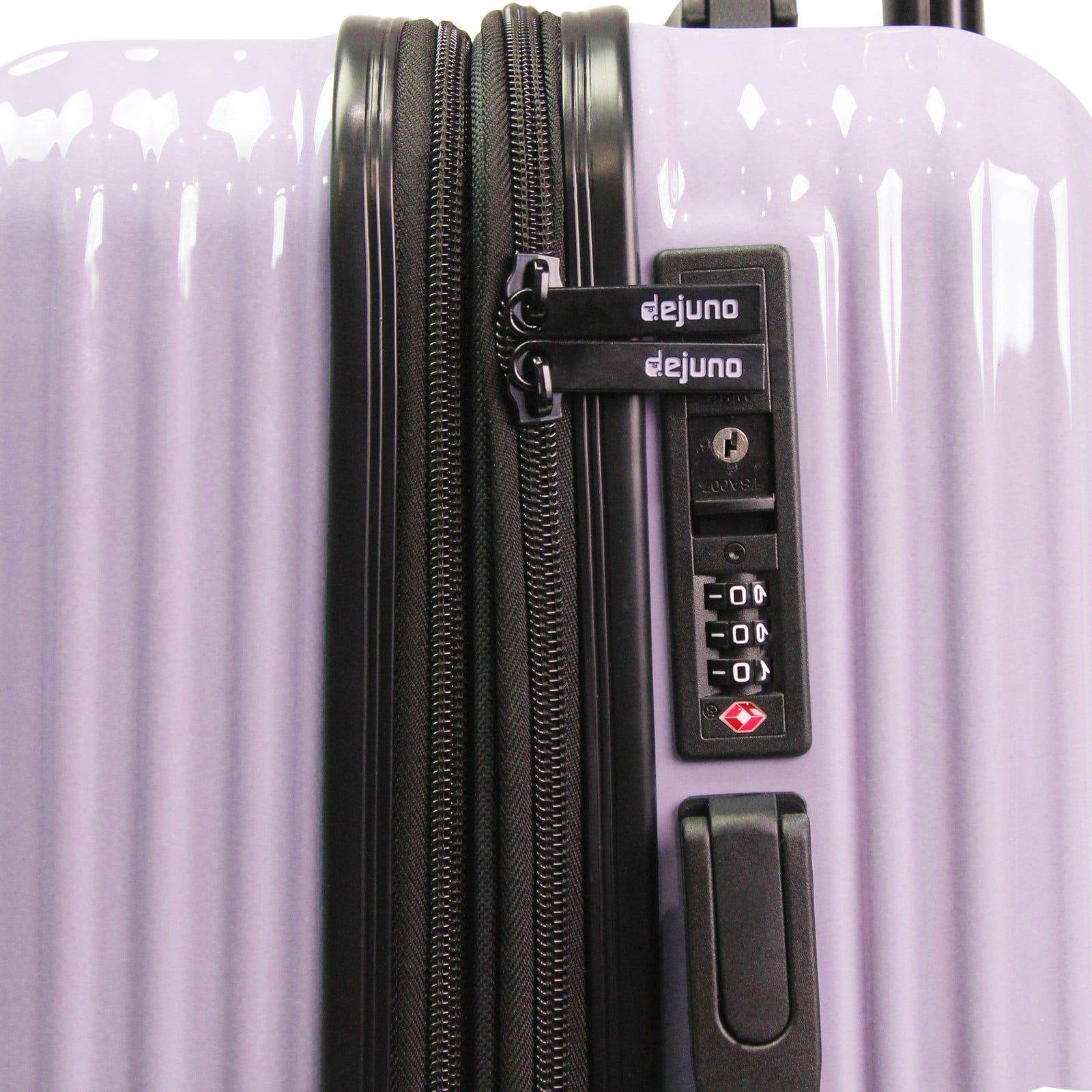 CalBags Dejuno Tonal 2-Piece Polycarbonate Lightweight Hardside Expandable Spinner Luggage Set with TSA Lock - Lavender (20 & 24)