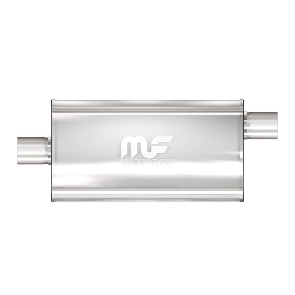 Magnaflow Performance Exhaust Muffler 12589 Single 3 Inch Center Inlet; Single 3 Inch Offset Outlet; 22 Inch Body/28 Inch Overall Length