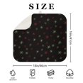 thumbnail image 4 of Black Christmas Star Pattern Dish Drying Mat for Kitchen 1 Pack, Ultra Absorbent Microfiber Dishes Drainer Mats,16x18in(41x46cm), 4 of 6