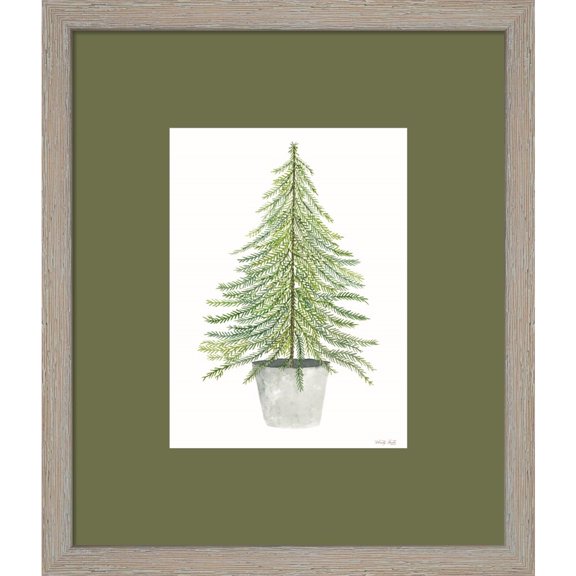 Great Art Now Fir Tree in Pot II by Cindy Jacobs, Framed Wall Art, 12W x 14H