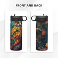 thumbnail image 3 of Yiaed Colorful Owl Forest Print Water Bottle with Straw Lid, Stainless Steel Double Wall Insulated Water Bottle | Leak-Proof and Spill-Proof Water Bottle, 3 of 8