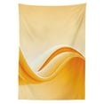 thumbnail image 3 of Ambesonne Abstract Tablecloth Rectangular Table Cover, Vibrant Waved Line, 60"x90", Orange Yellow, 3 of 4