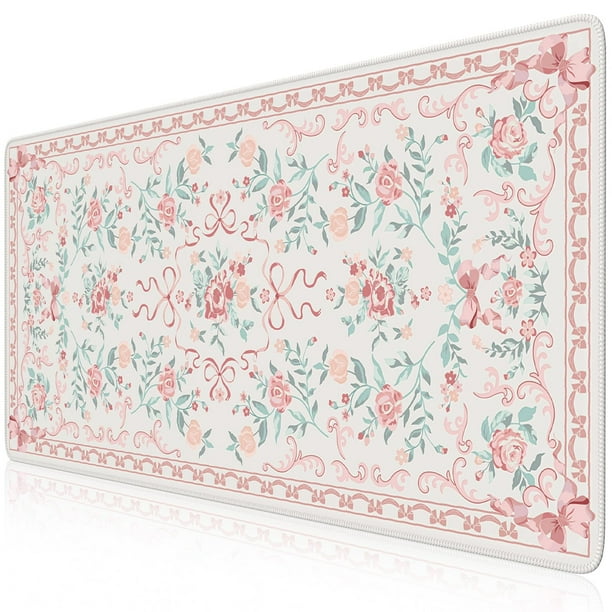 Mouse Pad iCasso Rosa 90x40 cm Alfombrilla Grande Antideslizante