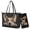 Black-Corgi, variant on Turtle Print Tote Handbag for Travel, Waterproof Leather Shoulder Handbag with Adjustable Strap, Lightweight Satchel Purse with Wallet for Travel