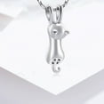 thumbnail image 3 of Collar con colgante de gato Sunnimix Joyería conmemorativa de cenizas Plata, 3 of 7