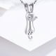 thumbnail image 3 of Collar con colgante de gato Sunnimix Joyería conmemorativa de cenizas Plata, 3 of 7