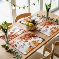 thumbnail image 5 of Happy Fall Placemats Set of 2, Maple Tree Orange Pumpkins Thanksgiving Washable Wipeable Table Mats for Dining Tables, Indoor Outdoor Kitchen Place Mats for Holiday Party Table Decor, 5 of 9