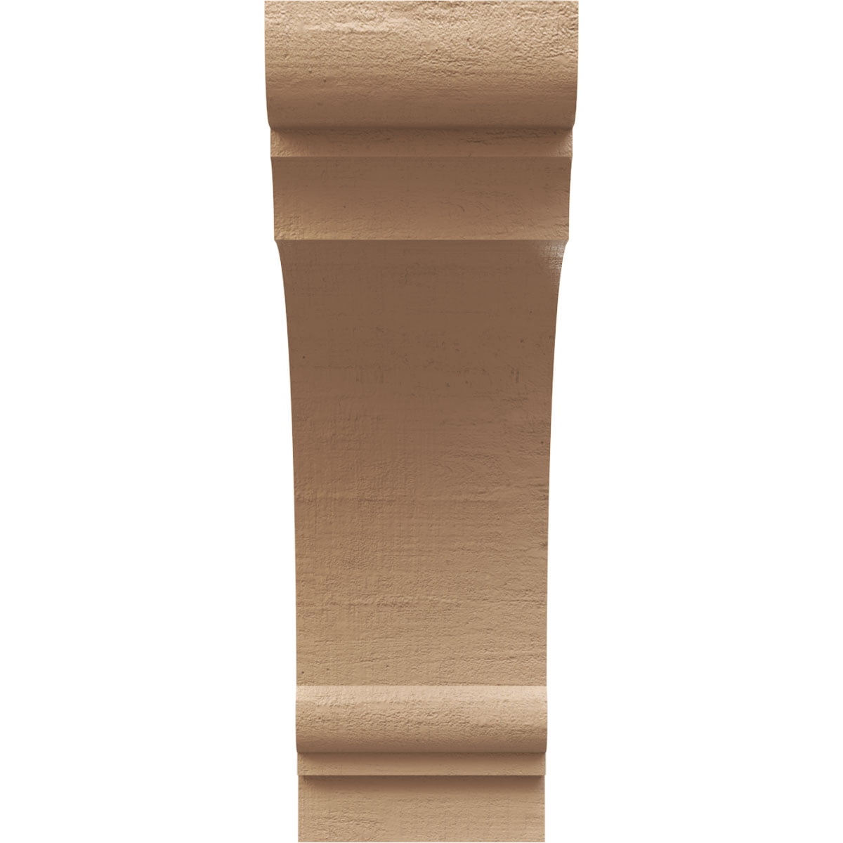 9"W x 18"D x 27"H Classic Hughes Rough Cedar Woodgrain TimberThane Corbel, Primed Tan
