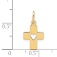 thumbnail image 2 of 14K Yellow Gold Polished Cross with Heart Pendant, 2 of 2