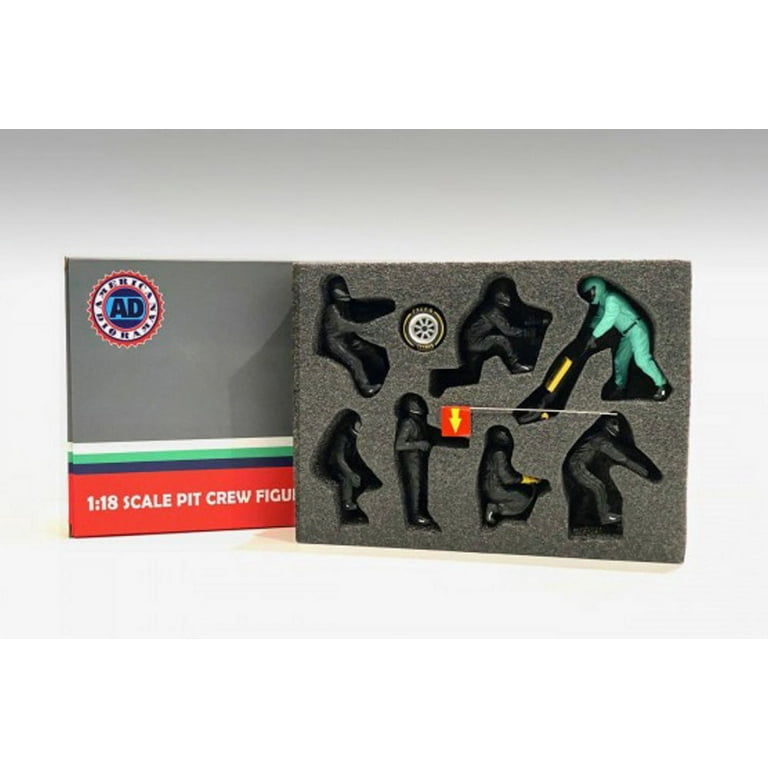 Formula One F1 Pit Crew, Black - American Diorama 76551 - 1/18