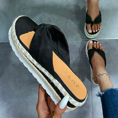 

KKCXFJX slippers for women Fashion Women Ankle Strap Summer Slide Sandals Flats Flip-Flops Shose Slippers