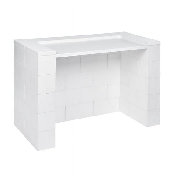 EverBlock Simplicity Desk Kit | 48”L x 24”W x 30”H | Modular Building Blocks | Home Office Work Desk | Durable Construction | Easy to Connect & Reuse | Indoor & Outdoor Use