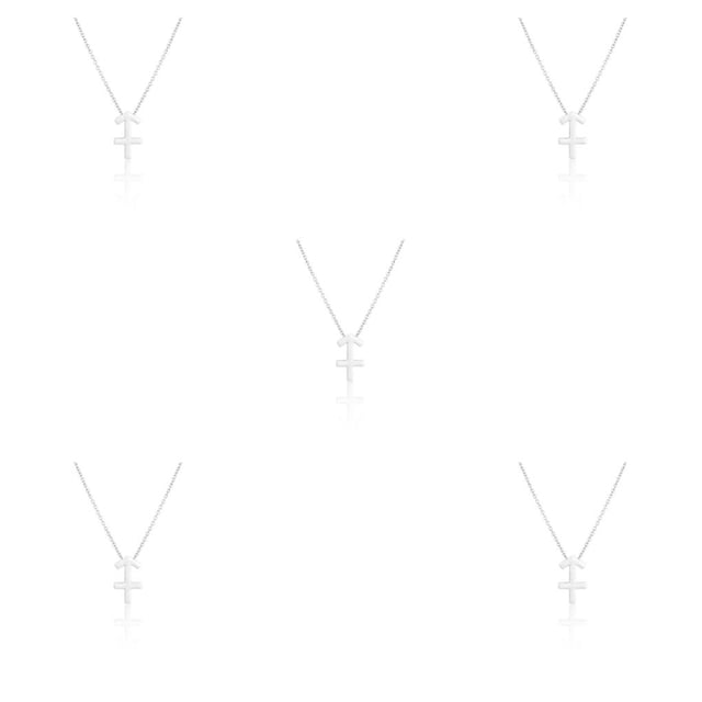 Qarigey Ins Twelve Zodiac Sign Vintage Amistad Collar Ins Jewelry Chain Charm Chic Cómodo Colgante Sagitario Plata Plata Sagitario 5piezas Qarigey CBP216039