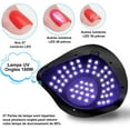 thumbnail image 5 of Lámpara de uñas de gel UV LKE, secador de uñas profesional de 180 W con 4 temporizadores (10/30/60/99 segundos), base desmontable, pantalla LCD, sensor automático, máquina UV LED para esmalte de gel s, 5 of 5