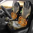 thumbnail image 2 of RYLABLUE Set of 2 Car Seat Covers Butterfly Cat Universal Auto Front Seats Protector Fits for Car,SUV Sedan,Truck, 2 of 3