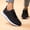 Black And White, variant on Women' Non-Slip MD Cushioning Sneakers - Lightweight Breathable Low-Top Running Shoes with Soft Sole & Cushioned Support, Fabric Upper Suitable for Travel, Work, Gym, Casual Wear - All-Season Comfort