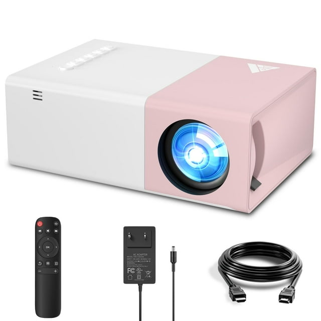 Proyector portátil KHQ Mini 200mL 1080P WiFi Rosa Blanco