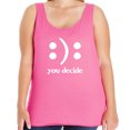thumbnail image 1 of You Decide Smile Frown Womens Tank Top, 1 of 1